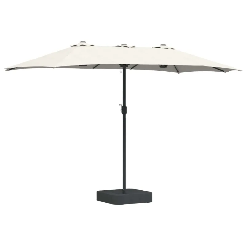 Sodo skėtis Smėlio ir antracito 385 x 209 x 244 cm Poliesteris