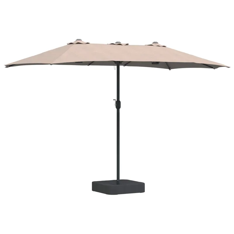 Sodo skėtis Taupe 385 x 209 x 244 cm Poliesteris