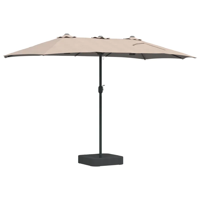 Sodo skėtis Taupe 385 x 209 x 244 cm Poliesteris