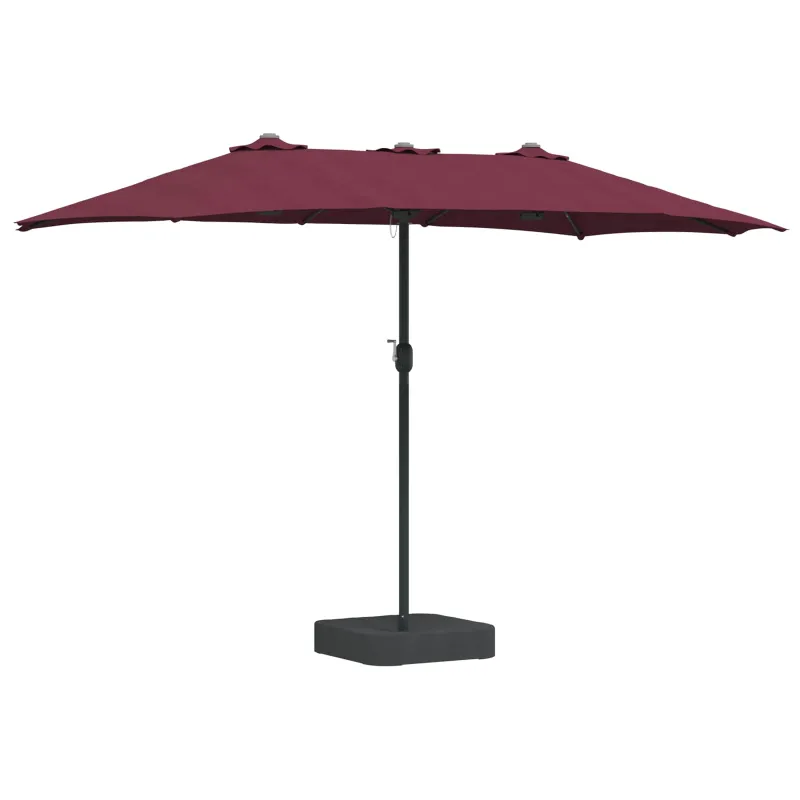 Sodo skėtis Bordo raudona 385 x 209 x 244 cm Poliesteris