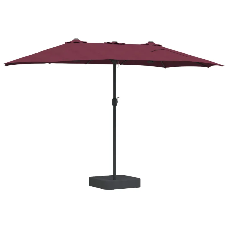 Sodo skėtis Bordo raudona 385 x 209 x 244 cm Poliesteris