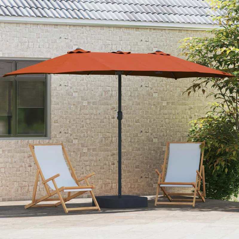 Sodo skėtis Terakotos 385 x 209 x 244 cm Poliesteris