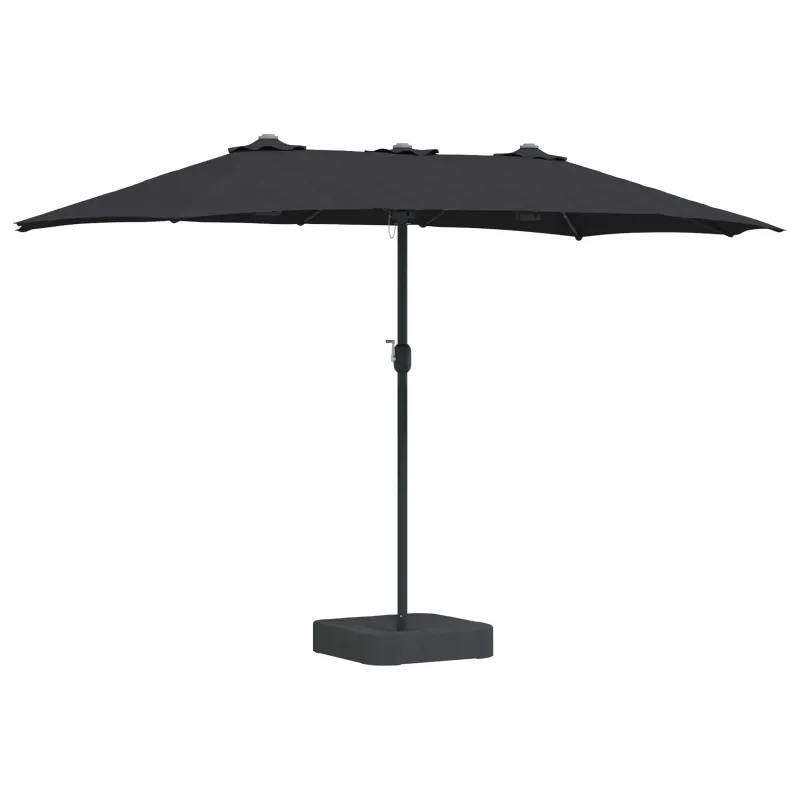 Sodo skėtis Juoda 385 x 209 x 244 cm Poliesteris
