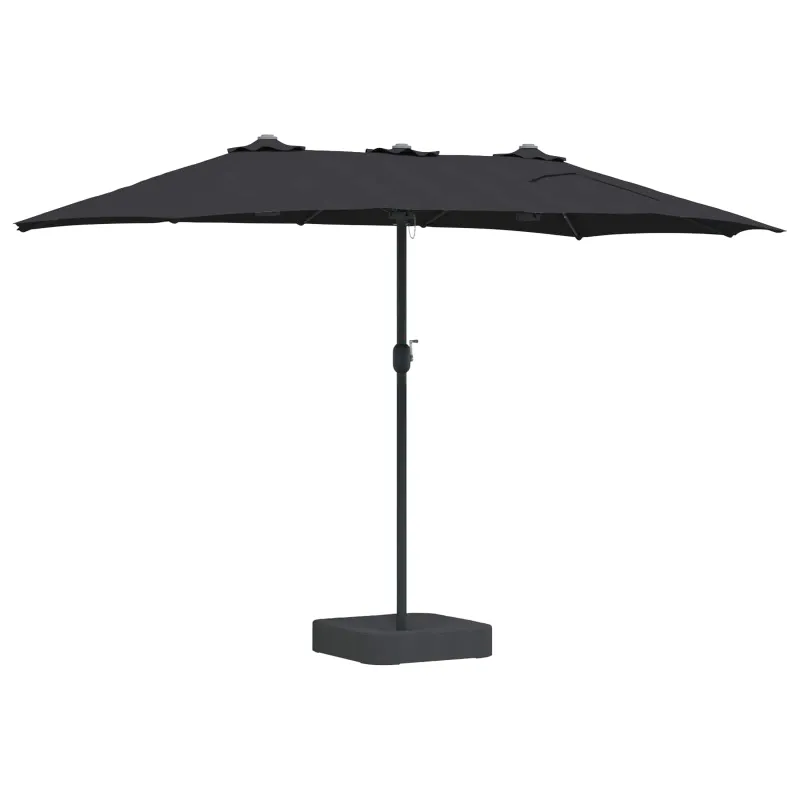 Sodo skėtis Juoda 385 x 209 x 244 cm Poliesteris