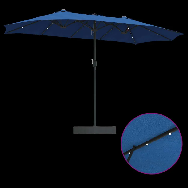 Sodo skėtis Azurblau 385 x 209 x 244 cm Poliesteris