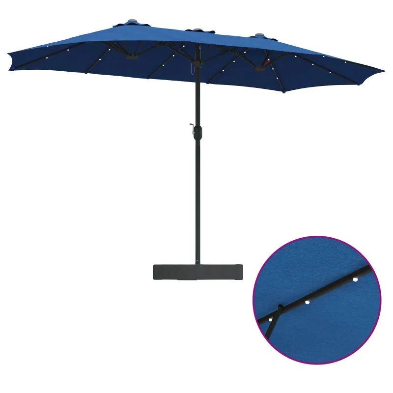 Sodo skėtis Azurblau 385 x 209 x 244 cm Poliesteris