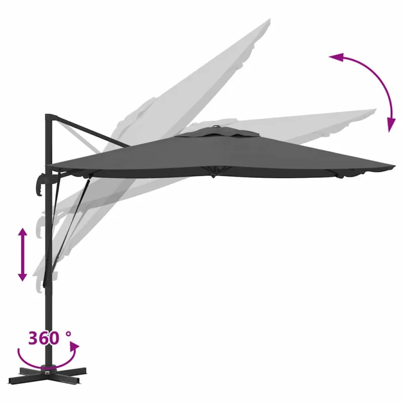 Roma Parasol Antracitas 286 x 284 x 265 cm