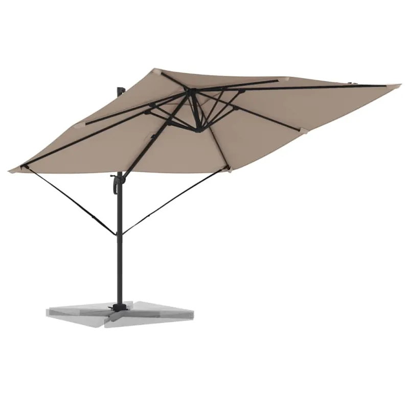 Roma Parasol Taupe 286 x 284 x 265 cm Aliuminis ir poliesteris