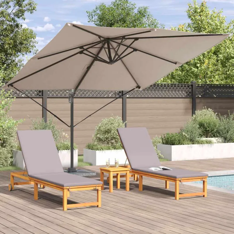 Roma Parasol Taupe 286 x 284 x 265 cm Aliuminis ir poliesteris