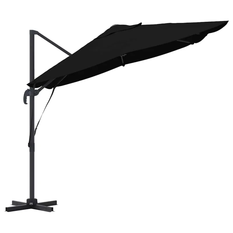 Skėtis nuo saulės Juoda 351 x 250 x 260 cm