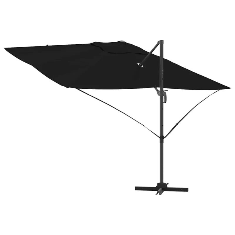 Skėtis nuo saulės Juoda 351 x 250 x 260 cm