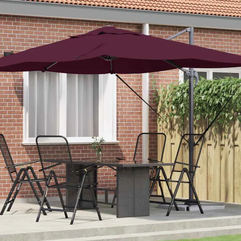 Skėtis nuo saulės Bordo raudona 351 x 250 x 260 cm