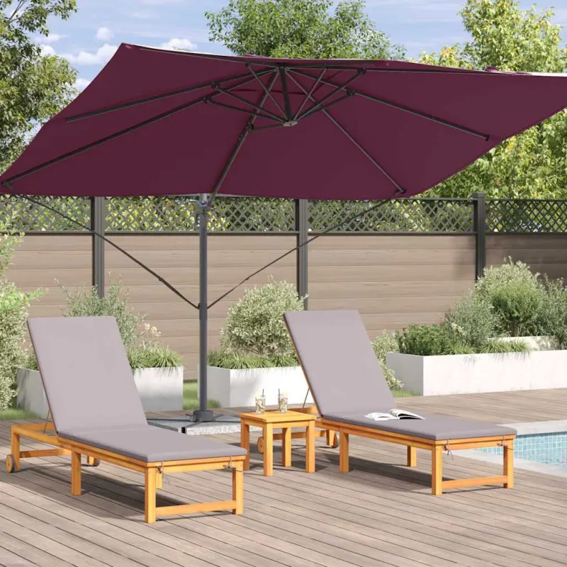 Skėtis nuo saulės Bordo raudona 351 x 250 x 260 cm
