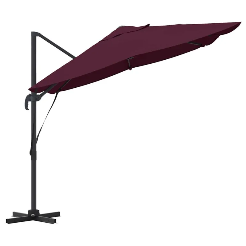 Skėtis nuo saulės Bordo raudona 351 x 250 x 260 cm