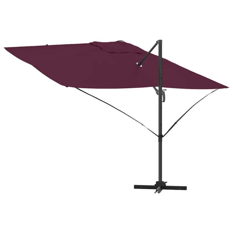 Skėtis nuo saulės Bordo raudona 351 x 250 x 260 cm