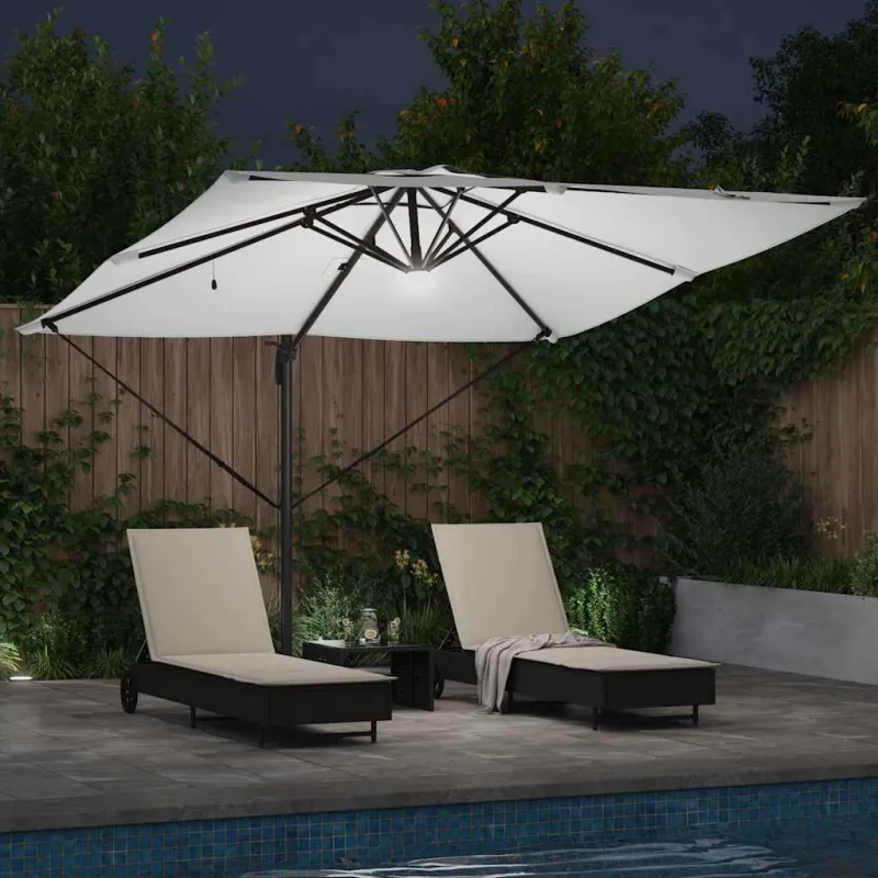 Roma Parasol Smėlio 286 x 284 x 270 cm Aliuminis ir poliesteris