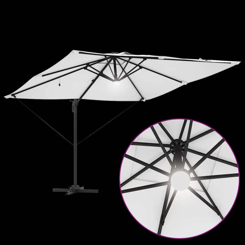 Roma Parasol Smėlio 286 x 284 x 270 cm Aliuminis ir poliesteris