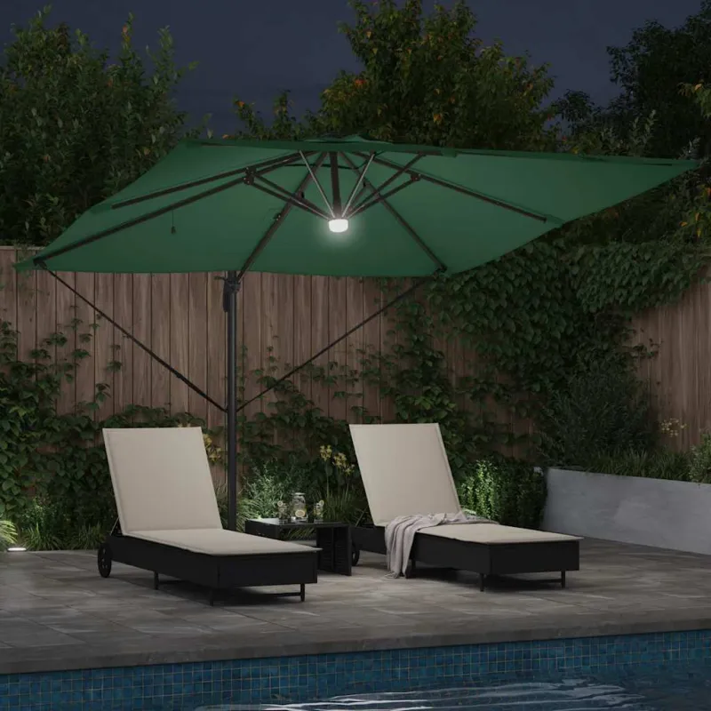 Roma Parasol Žalia 286 x 284 x 270 cm Aliuminis ir poliesteris