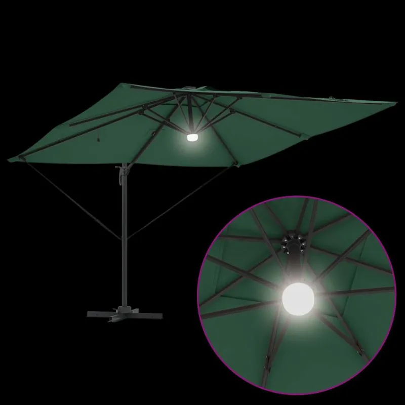 Roma Parasol Žalia 286 x 284 x 270 cm Aliuminis ir poliesteris