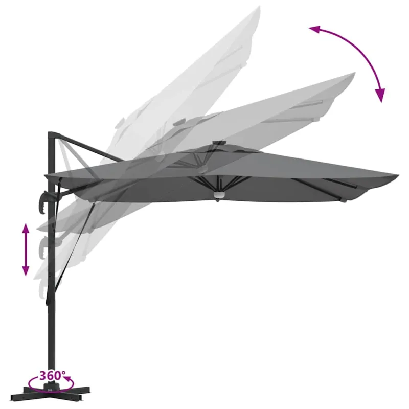 Roma Parasol Antracitas 286 x 284 x 270 cm