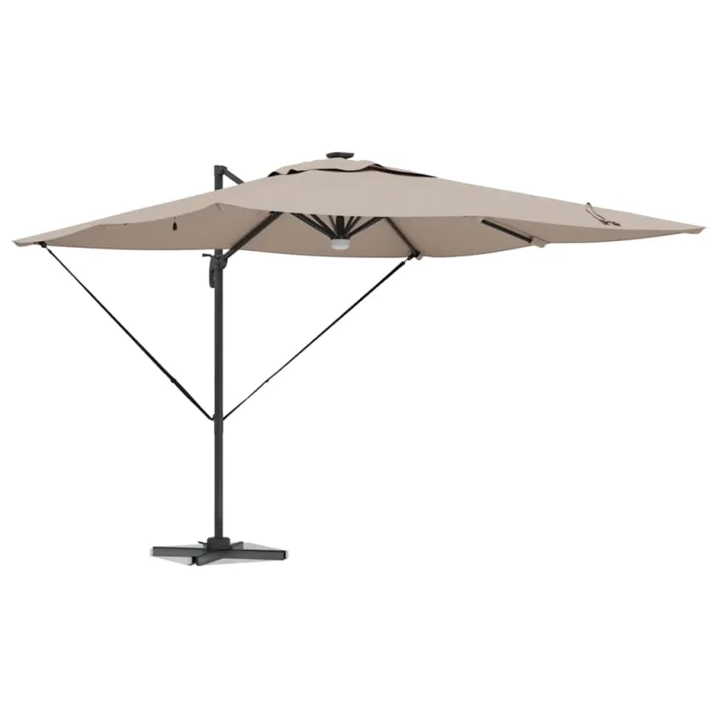 Roma Parasol Taupe 286 x 284 x 270 cm Aliuminis ir poliesteris