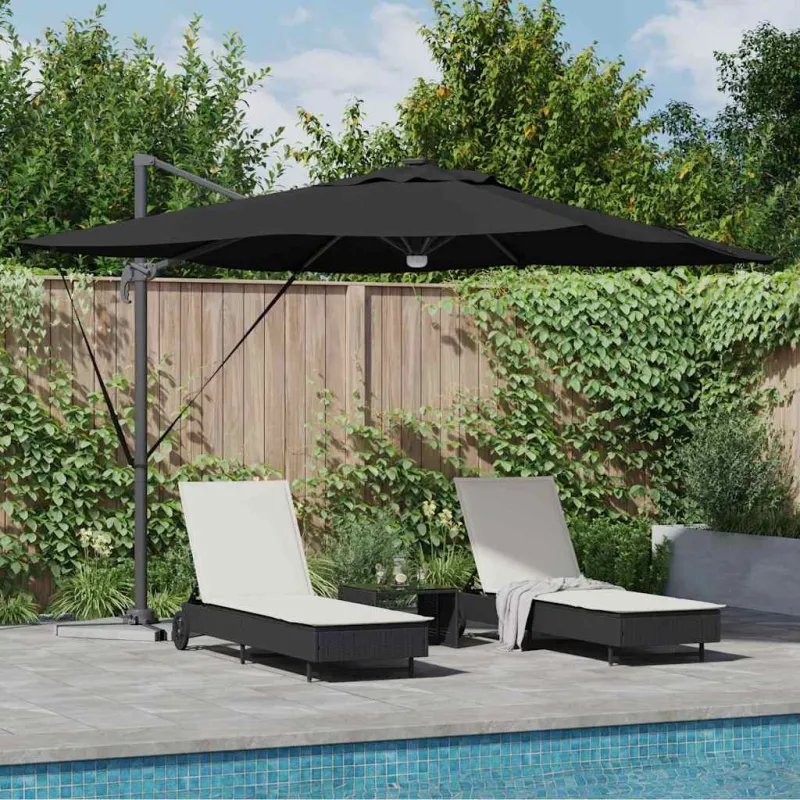 Roma Parasol Juoda 286 x 284 x 270 cm Aliuminis ir poliesteris