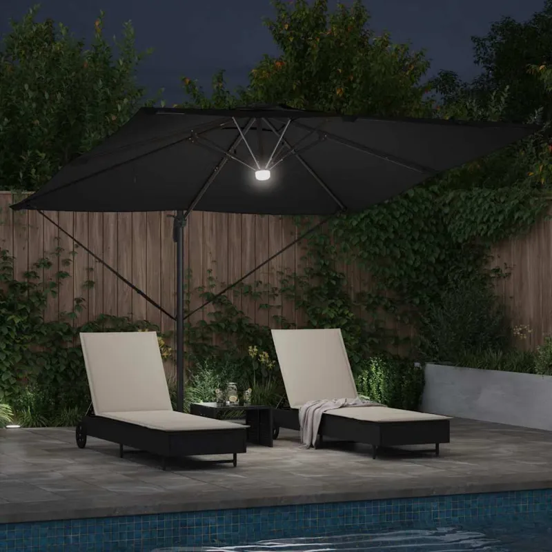Roma Parasol Juoda 286 x 284 x 270 cm Aliuminis ir poliesteris