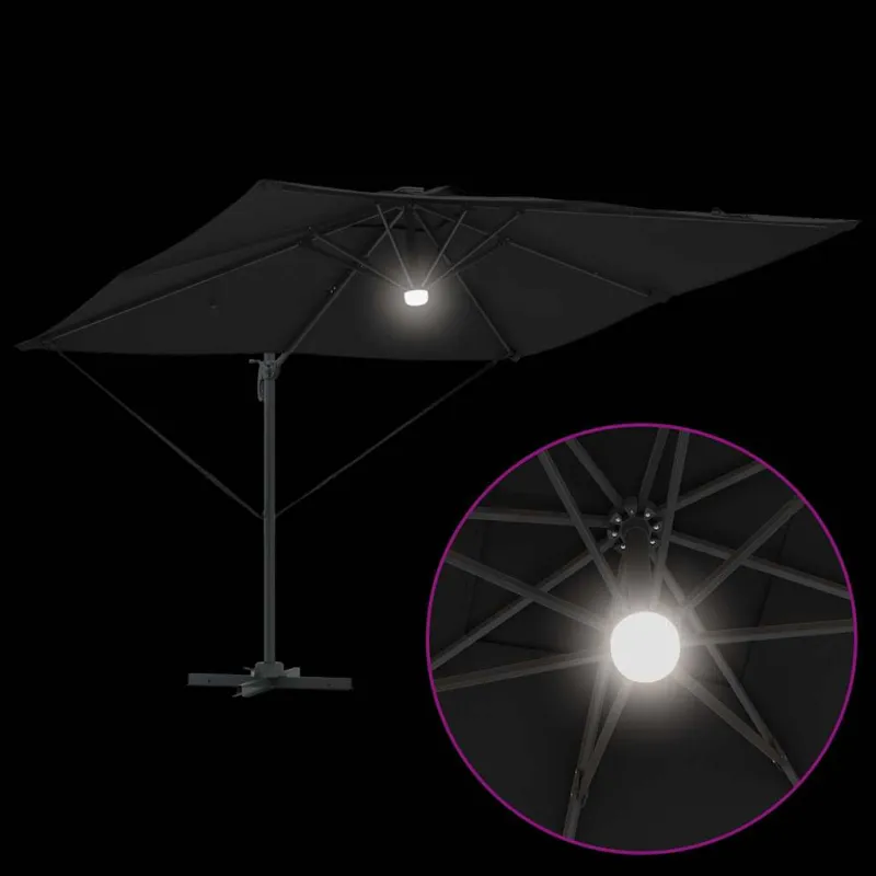 Roma Parasol Juoda 286 x 284 x 270 cm Aliuminis ir poliesteris