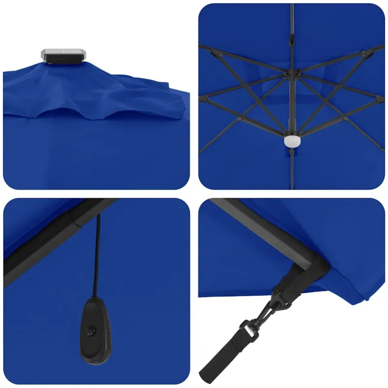 Roma Parasol Mėlyna 286 x 284 x 270 cm Aliuminis ir poliesteris