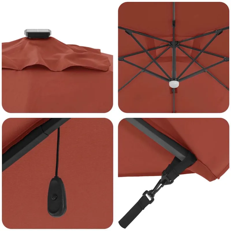 Roma Parasol Raudona 286 x 284 x 270 cm
