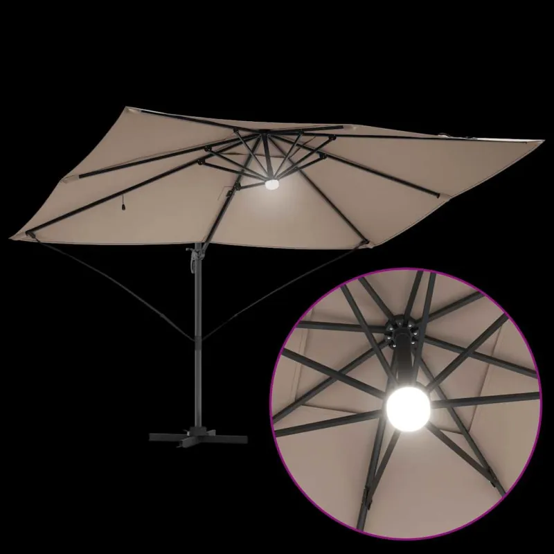 Skėtis nuo saulės Taupe 351 x 250 x 253 cm