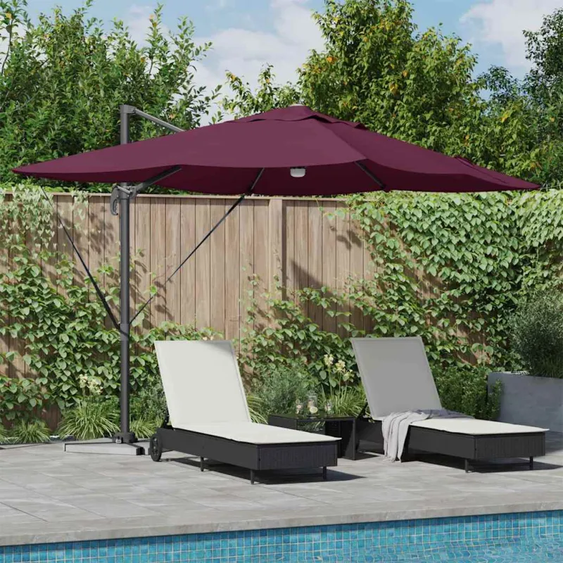 Skėtis nuo saulės Bordo raudona 351 x 250 x 253 cm