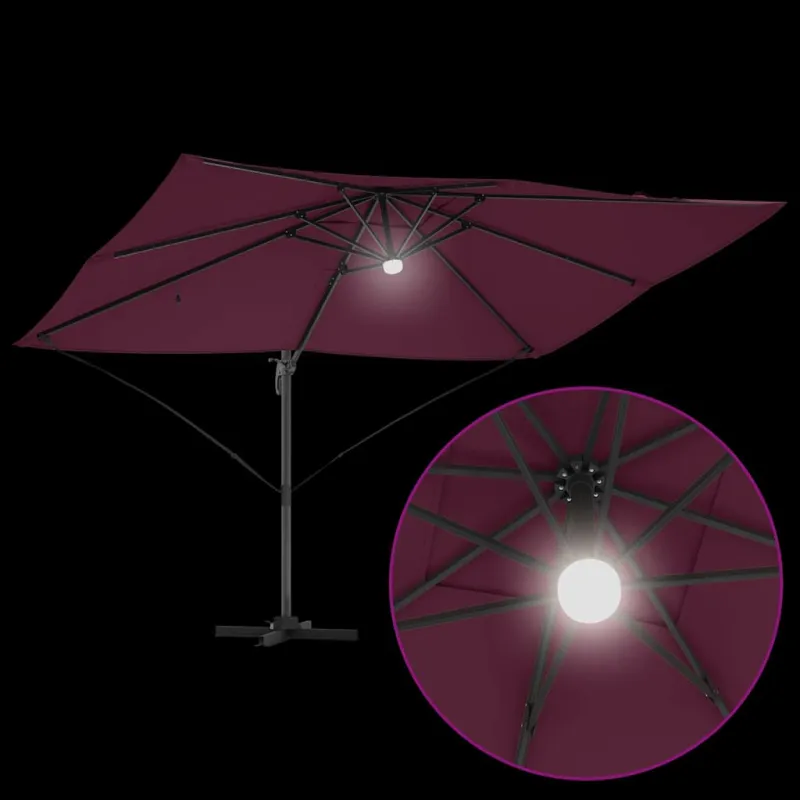 Skėtis nuo saulės Bordo raudona 351 x 250 x 253 cm