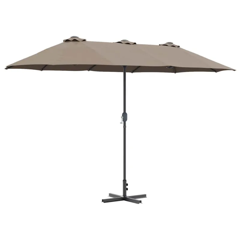 Sodo skėtis Taupe 370 x 197 x 239 cm Poliesteris ir aliuminis