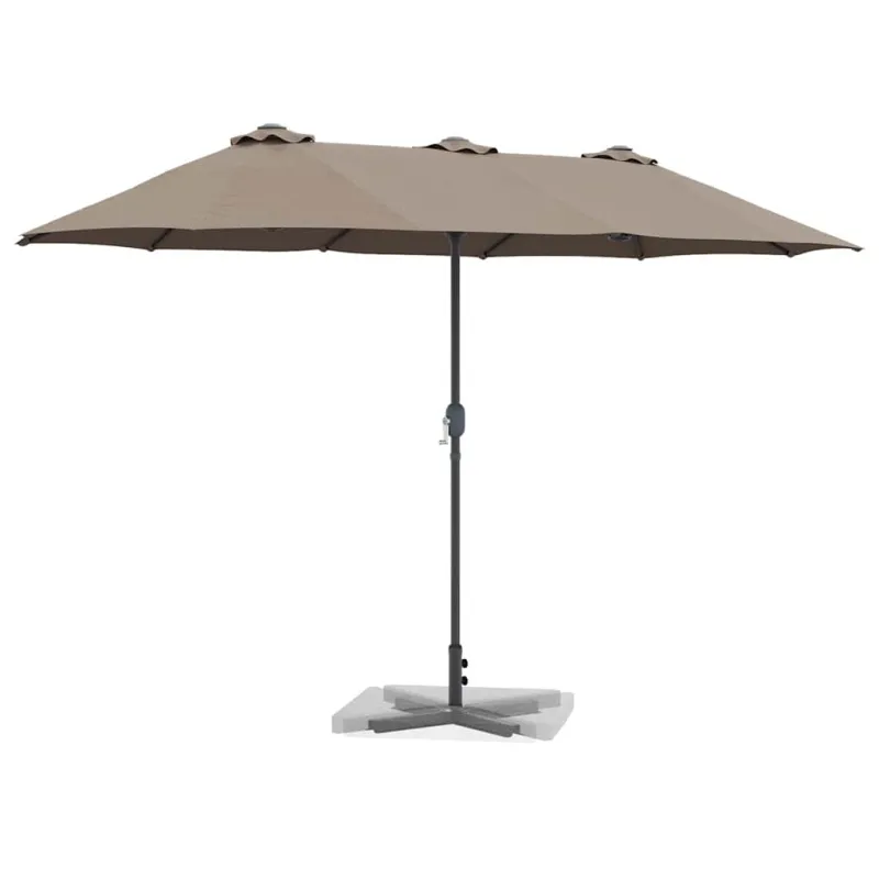 Sodo skėtis Taupe 370 x 197 x 239 cm Poliesteris ir aliuminis