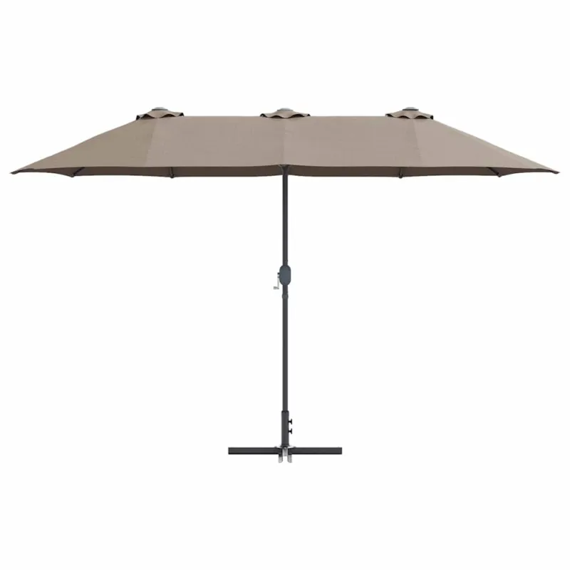 Sodo skėtis Taupe 370 x 197 x 239 cm Poliesteris ir aliuminis