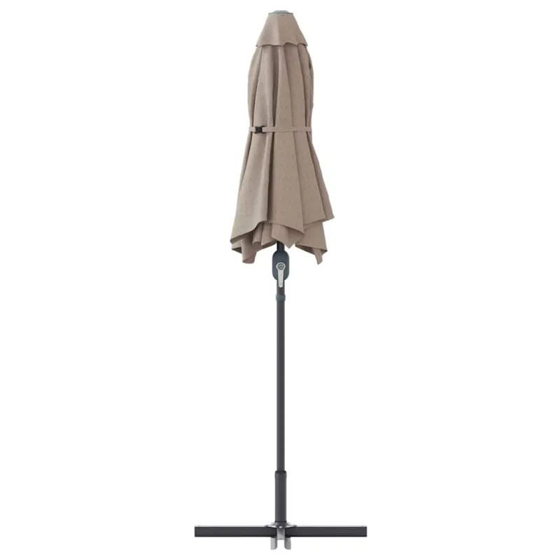 Sodo skėtis Taupe 370 x 197 x 239 cm Poliesteris ir aliuminis