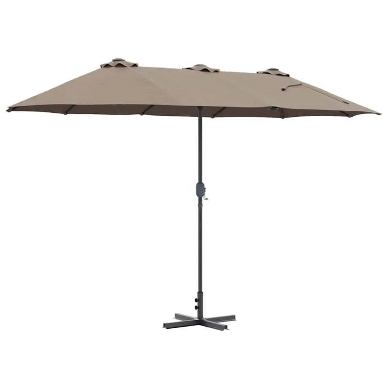Sodo skėtis Taupe 370 x 197 x 239 cm Poliesteris ir aliuminis