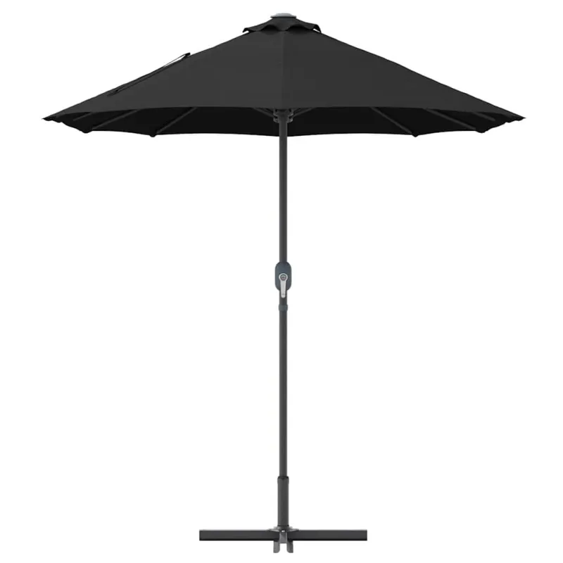 Sodo skėtis Juoda 370 x 197 x 239 cm Poliesteris ir aliuminis