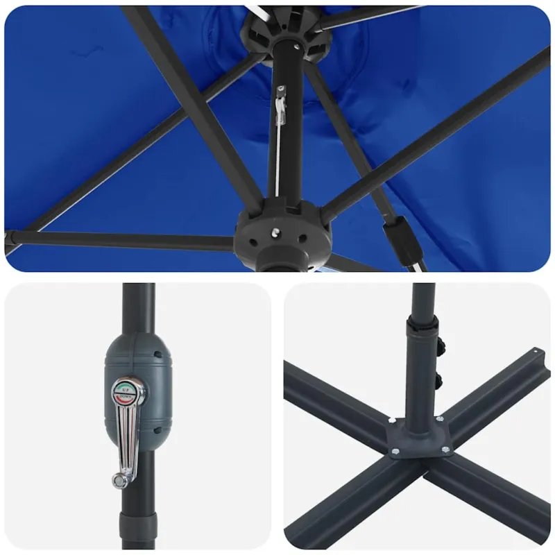 Sodo skėtis Azurblau 370 x 197 x 239 cm