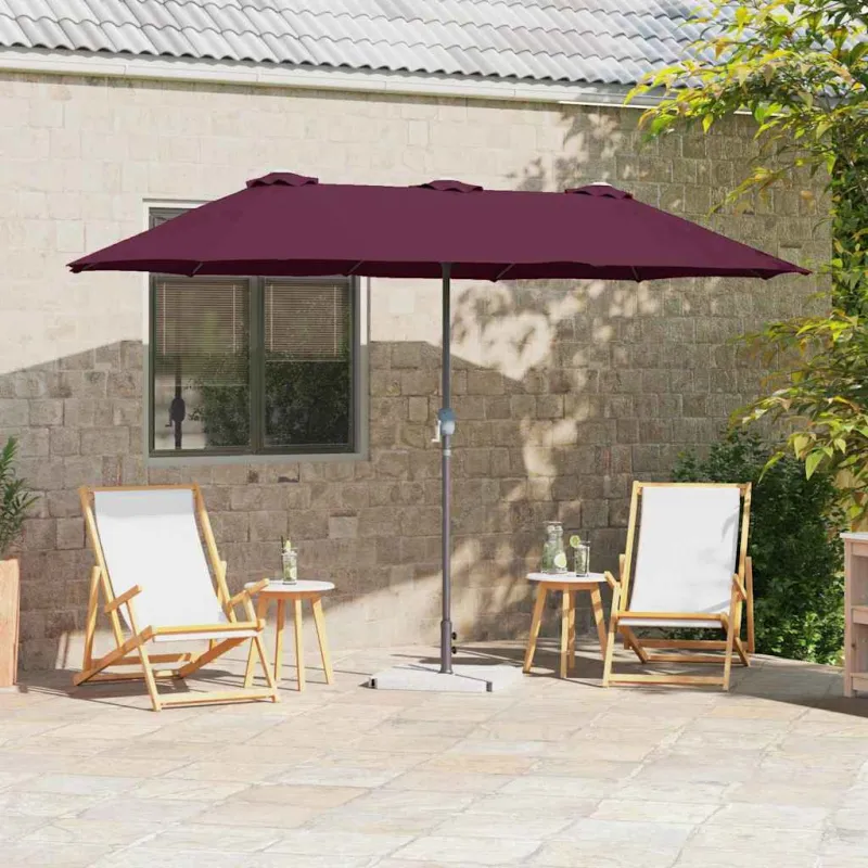 Sodo skėtis Bordo raudona 370 x 197 x 239 cm