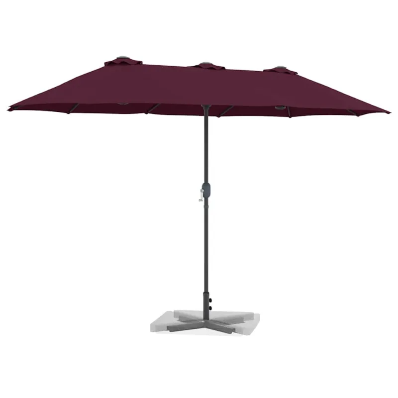 Sodo skėtis Bordo raudona 370 x 197 x 239 cm