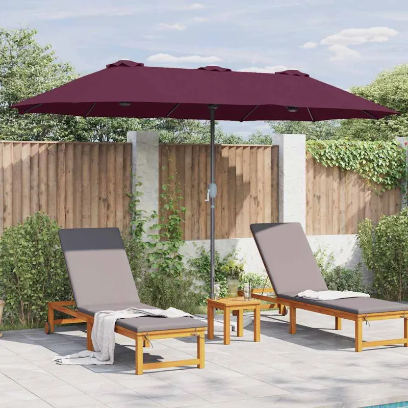 Sodo skėtis Bordo raudona 370 x 197 x 239 cm