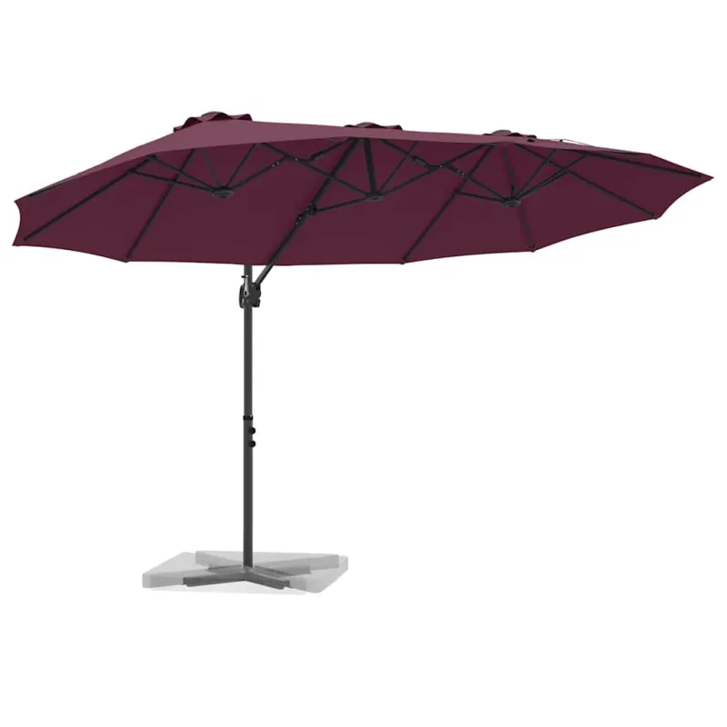 Skėtis nuo saulės Bordo raudona 372 x 198 x 243 cm