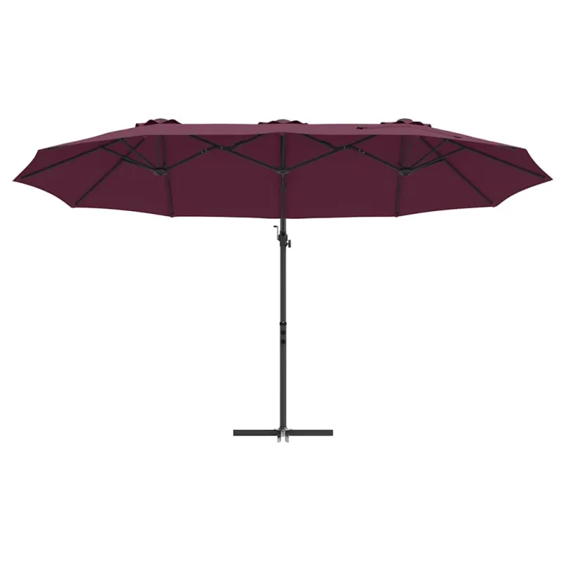 Skėtis nuo saulės Bordo raudona 372 x 198 x 243 cm
