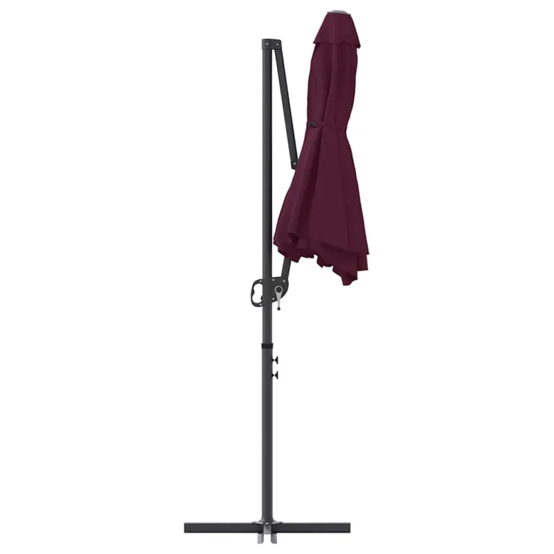 Skėtis nuo saulės Bordo raudona 372 x 198 x 243 cm