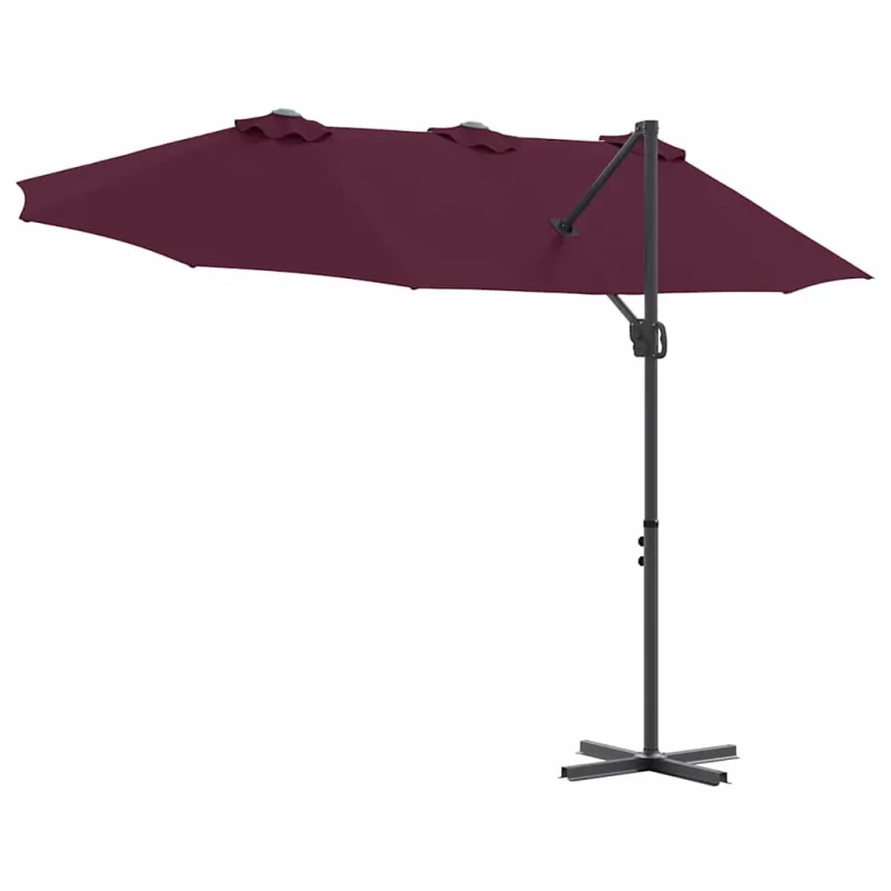 Skėtis nuo saulės Bordo raudona 372 x 198 x 243 cm