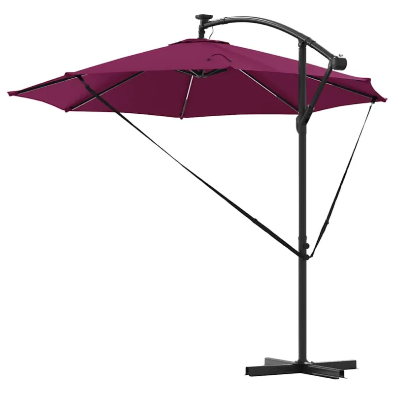 Skėtis nuo saulės Bordo raudona 294 x 294 x 248 cm
