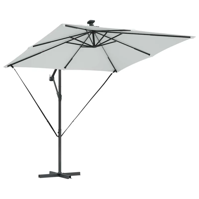 Skėtis nuo saulės su LED juostelėmis Smėlio 249 x 249 x 250 cm