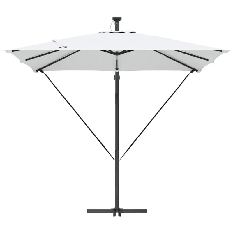 Skėtis nuo saulės su LED juostelėmis Smėlio 249 x 249 x 250 cm